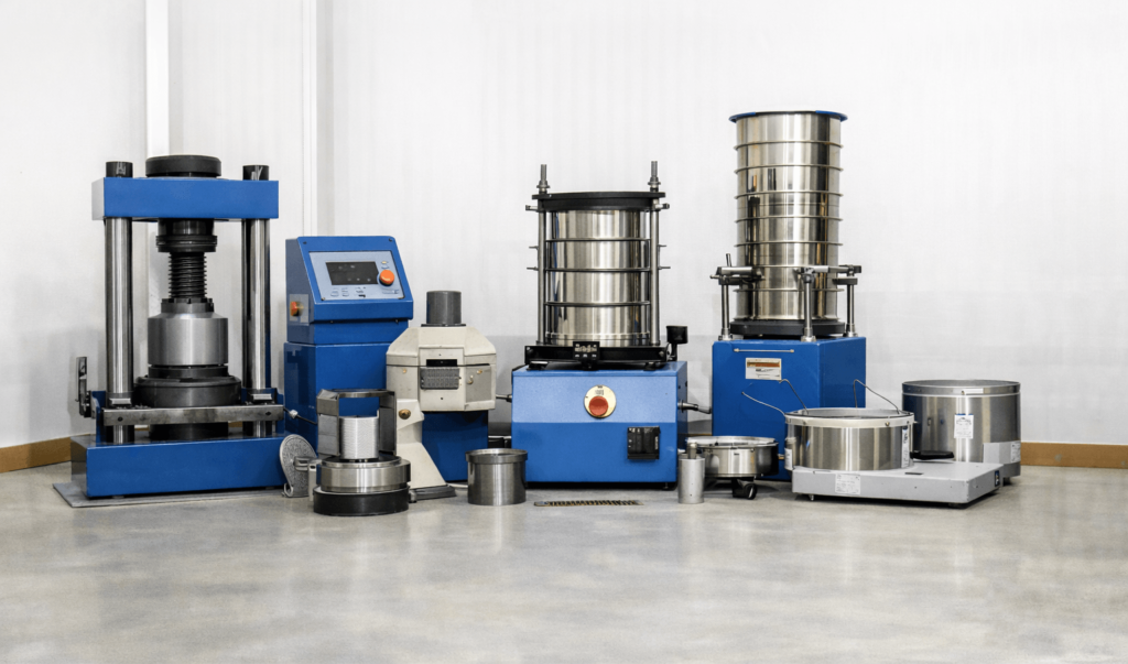 Alat laboratorium teknik sipil untuk pengujian material konstruksi